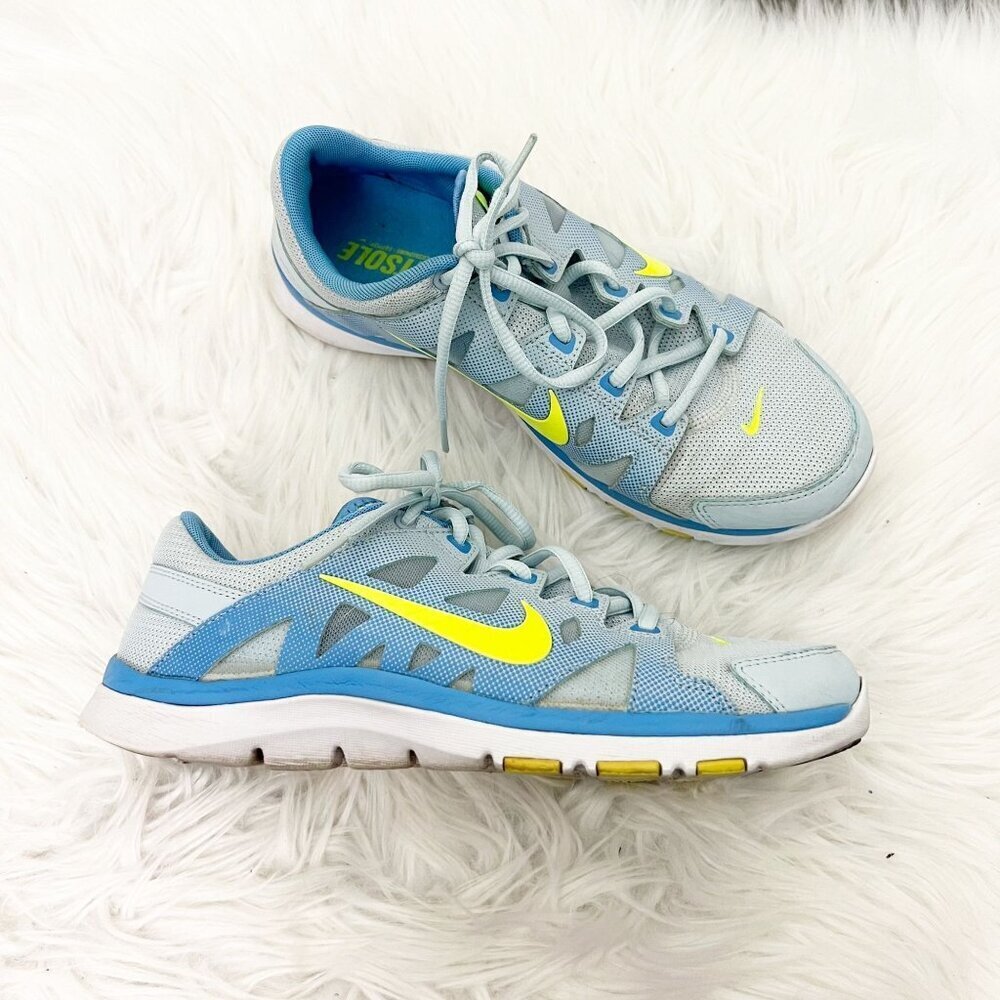 Nike Flex Supreme Womens 8 Light Blue Training Running Shoes Athletic